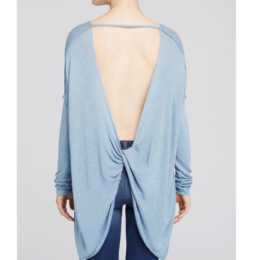 Free People Shadow Back Hacci Drape Sweater